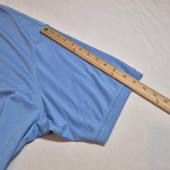 Roundtree & Yorke Gold Label Men's Supima Cotton Polo Shirt Blue Size XXL (14) - Picture 9 of 11